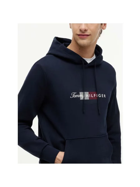 Tommy Hilfiger Hanorac Script Flag Bleumarin albastru