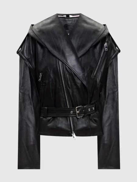 Кожаная куртка Jacob Lee черная