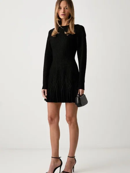 Elisabetta Franchi rochie cu vâscoză negru
