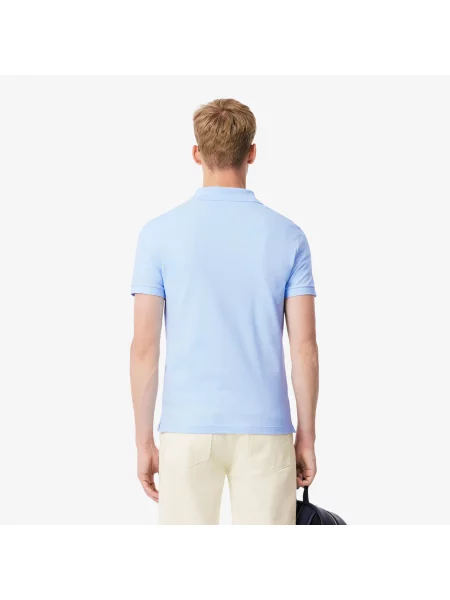 Lacoste Koszulka Polo Slim Fit Z Piki niebieska