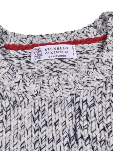 Pulover Brunello Cucinelli alb