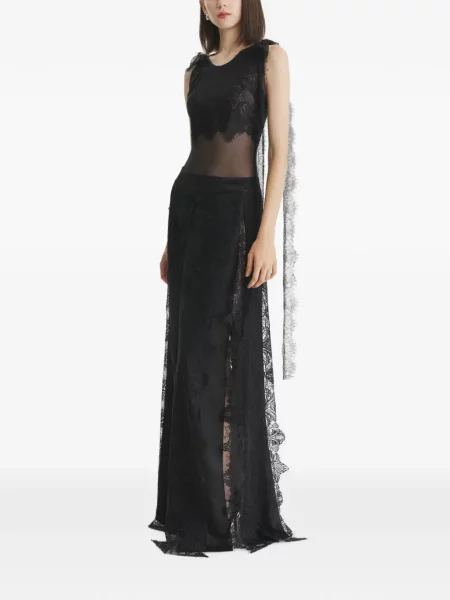 Fusta maxi 2310 Studio din dantelă negru