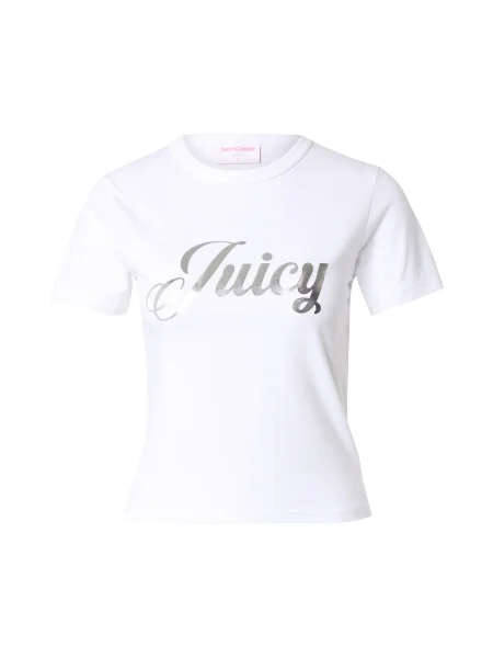Juicy Couture Tričko stříbrná bílá