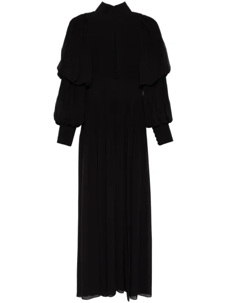Sukienka midi Saiid Kobeisy plisowana do kolan garniturowa czarna