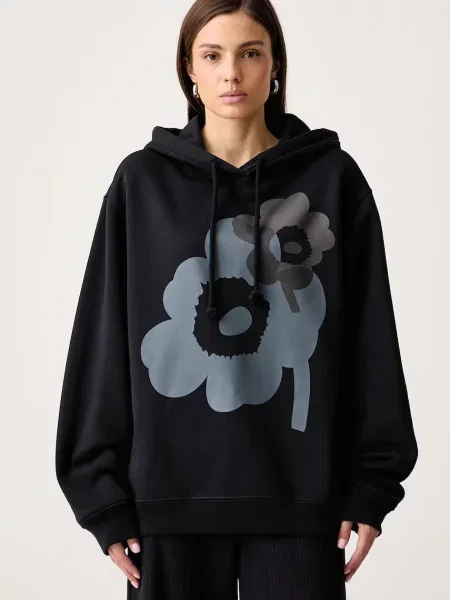 Marimekko mikina s bavlnou černá