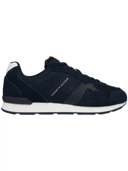 Sneakerși Tommy Hilfiger din piele albastru