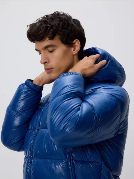 Куртка Reserved с капюшоном синяя