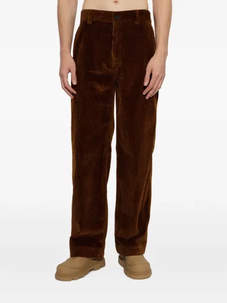 Pantaloni Moncler Grenoble de catifea cord maro
