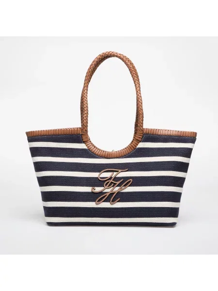 Kabelka Tommy Hilfiger Tmavomodrá bílá