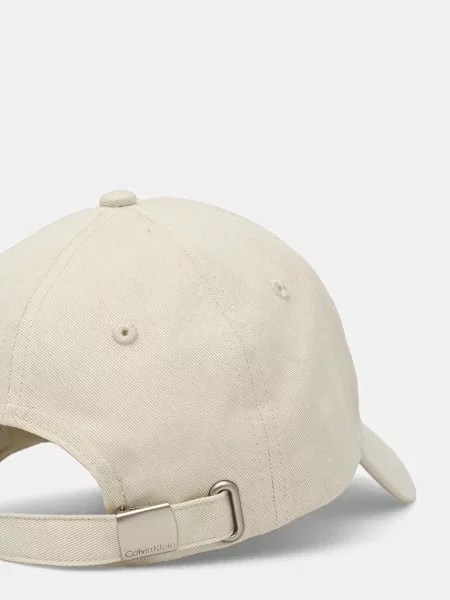 Kapa s šiltom Calvin Klein Jeans Embroidered Monogram Cap Bela bež