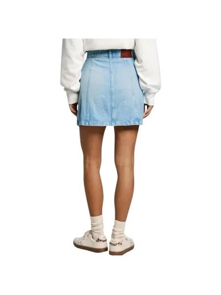 Fustă din denim Pepe Jeans albastru