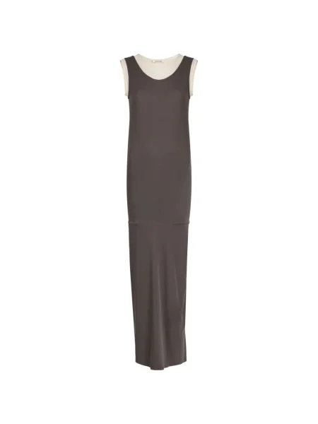 Maksi sukienka maxi Voranida bez rękawów garniturowa szara
