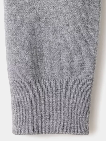 Bluza dzianinowa z okrągłym dekoltem Kobieta M MANGO szary