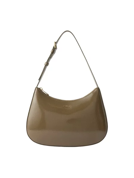 Torebka hobo Furla skórzana beżowa