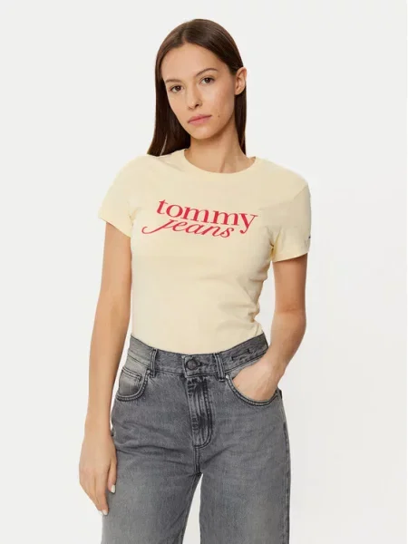 Tommy Jeans t-shirt żółty