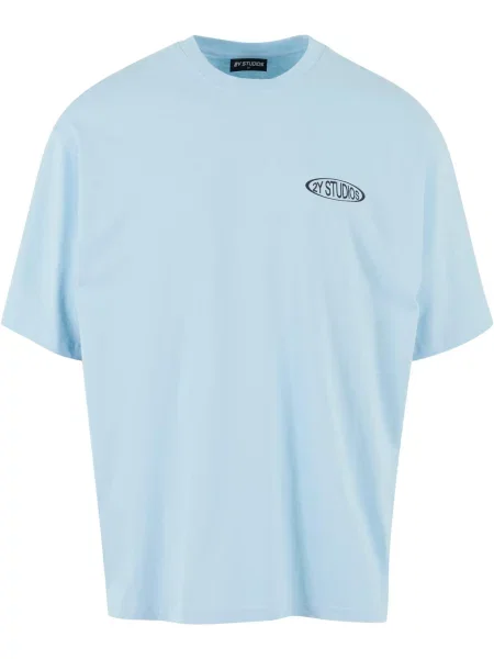 2Y Studios Tricou Introspect albastru / bleumarin / albastru deschis alb