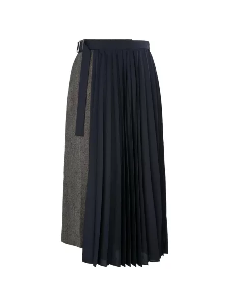 Fusta maxi Sacai de lână albastru