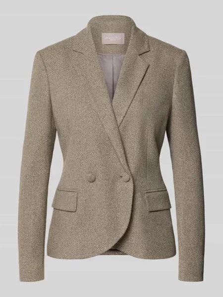 Żakiet o kroju slim fit z z patką Christian Berg Woman Selection beżowa