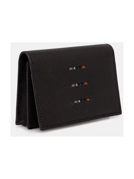 Paul Smith portfel skórzany FOLD OVER CARD HOLDER brązowy