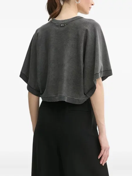 Kožené mini mini šaty Michael Michael Kors na ramínka bílé