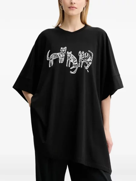 Koszulka Mmc Studio z nadrukiem w tygrysie prążki czarna