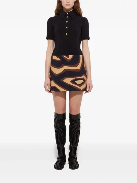 Rochie mini Pucci cu imagine scurtă de costum negru