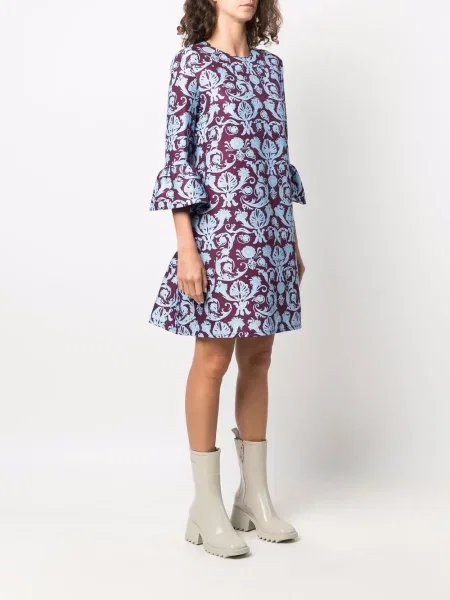 Rochie La Doublej cu imagine evazată violet