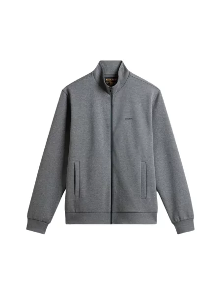 Spodnie dresowe Woolrich z logo na siłownię szare