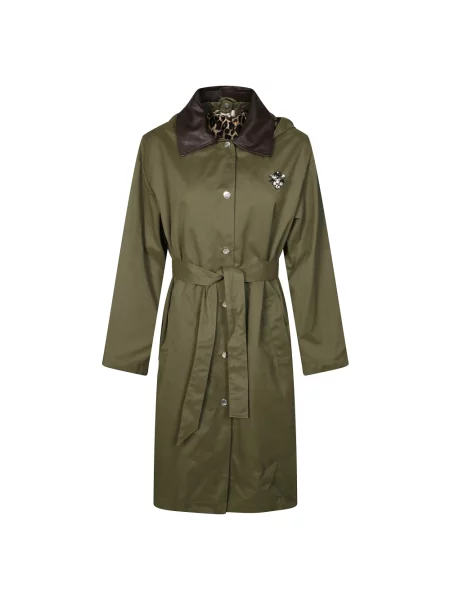 Trencz Liu Jo z nadrukiem z nadrukiem zwierzęcym zielony