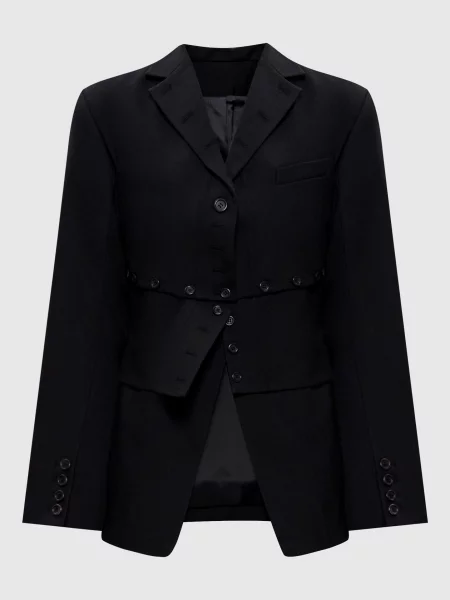 Жакет з вовною подвійної конструкції Rokh чорний