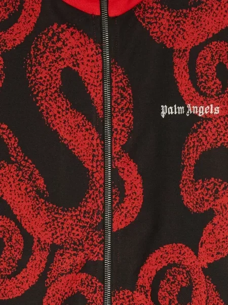 Суитчър Palm Angels с принт със змийски принт червено