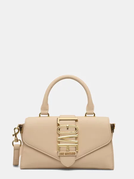 Love Moschino geantă crossbody pentru femei cu imitație de piele bej