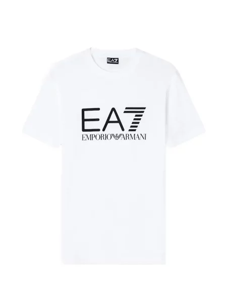 Тениска Ea7 Emporio Armani с принт бяло