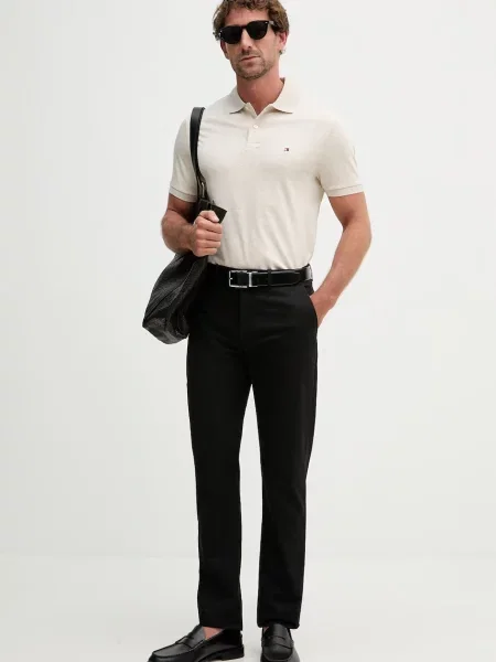 Tricou polo Tommy Hilfiger bej