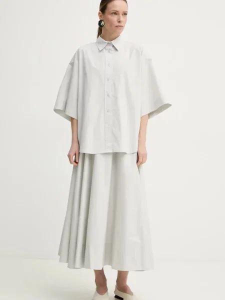 Классическая ошейниковый рубашка Remain серая