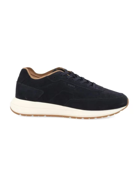Sneakersy Boss zamszowe niebieskie