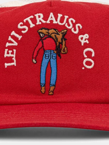 Levi's snapback kapa SADDLEMAN rdeča