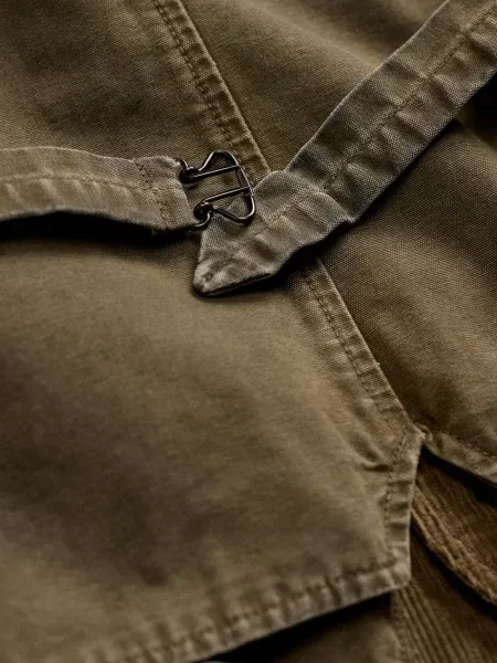 Samt prsluk Ralph Lauren Rrl smeđa