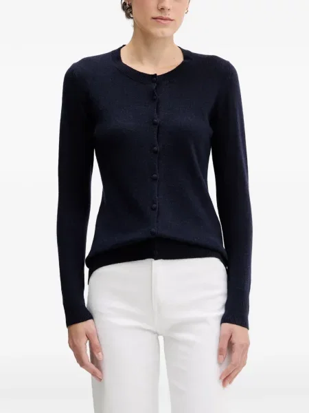 Cardigan Sisley tricotate albastru