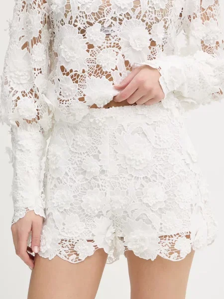 Bardot szorty ażurowe beżowe