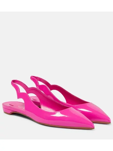 Balerini Christian Louboutin din piele de lac bej