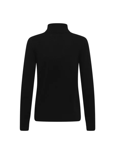 Lniany sweter z golfem Inwear czarny