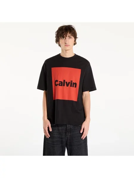 Tricou Calvin Klein Jeans Ss Io Calvin Box Graphic Tee Black XL negru