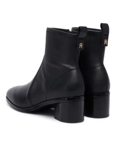 Aulinukai Tommy Hilfiger Th Stretch Leather Bootie juoda