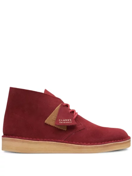 Ghete desert Clarks Originals din piele de căprioară roșu