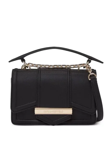 Кожаный малък боди Karl Lagerfeld черно