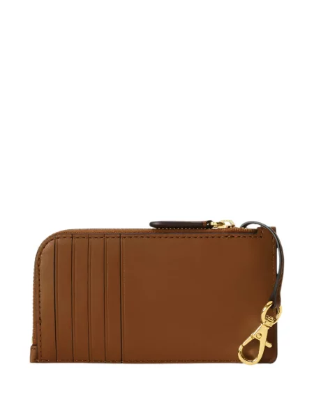 Δερμάτινος πορτοφόλι Lauren Ralph Lauren με αυτόγραφο καφέ