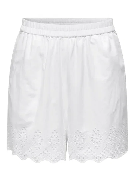ONLY Pantaloni ONLLOU' alb