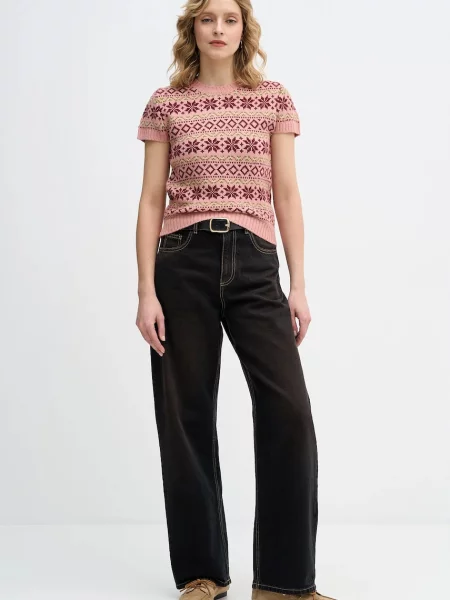 Светр із додаванням вовни United Colors of Benetton x Stranger Things рожевий