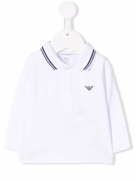 Koszulka polo dziecięca Emporio Armani biała
